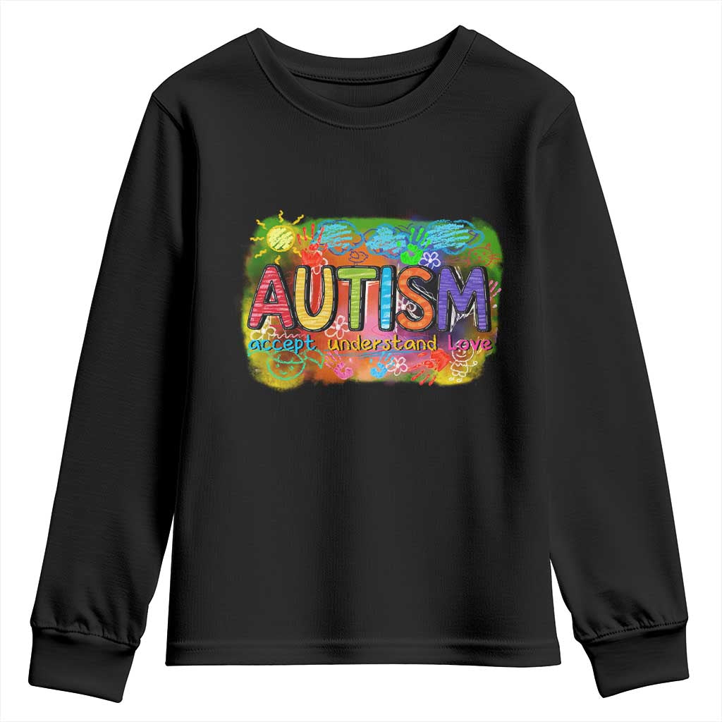 Autism Acceptance Youth Sweatshirt Accept Understand Love Autistic Support