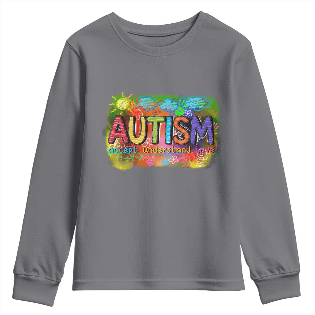 Autism Acceptance Youth Sweatshirt Accept Understand Love Autistic Support