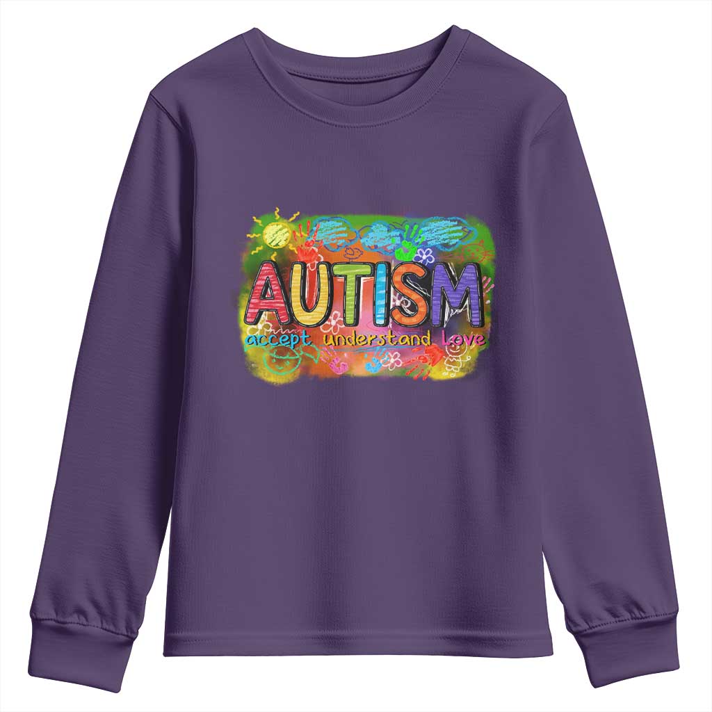 Autism Acceptance Youth Sweatshirt Accept Understand Love Autistic Support