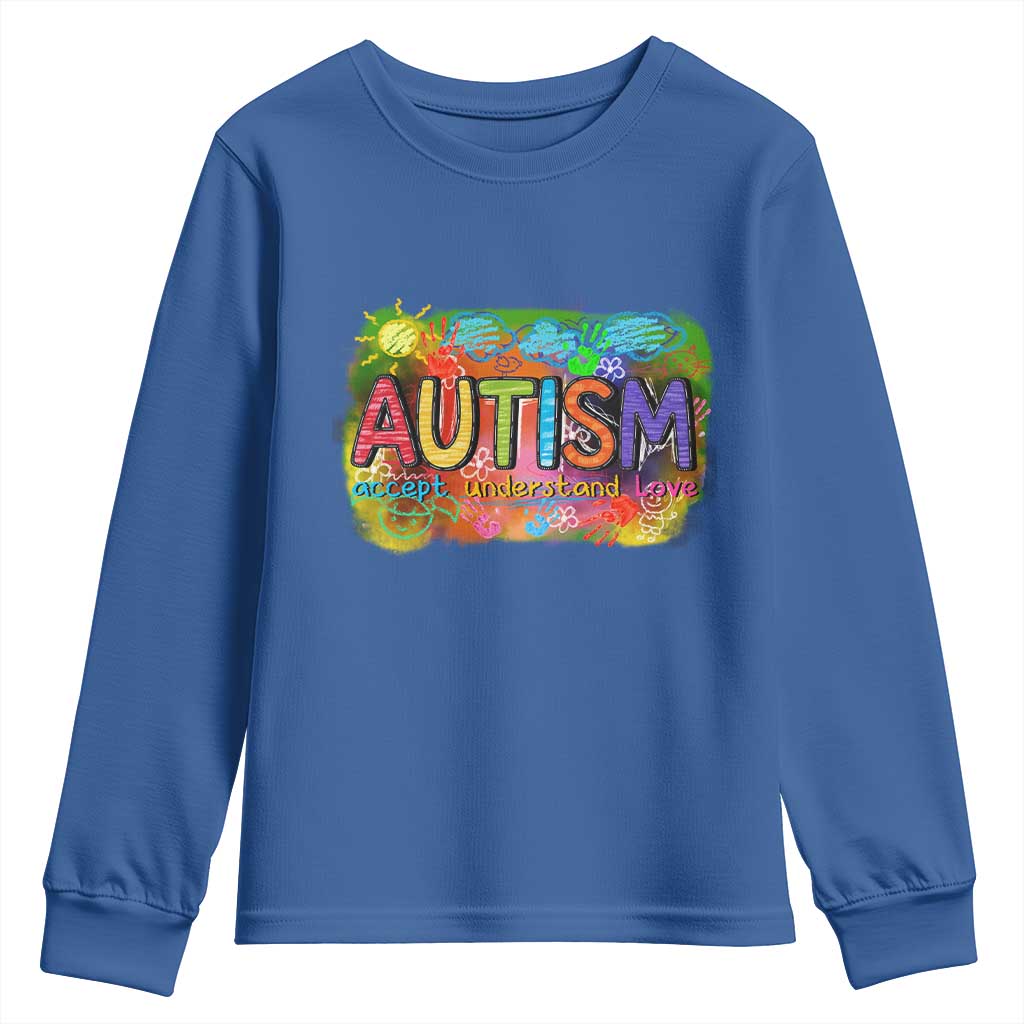 Autism Acceptance Youth Sweatshirt Accept Understand Love Autistic Support