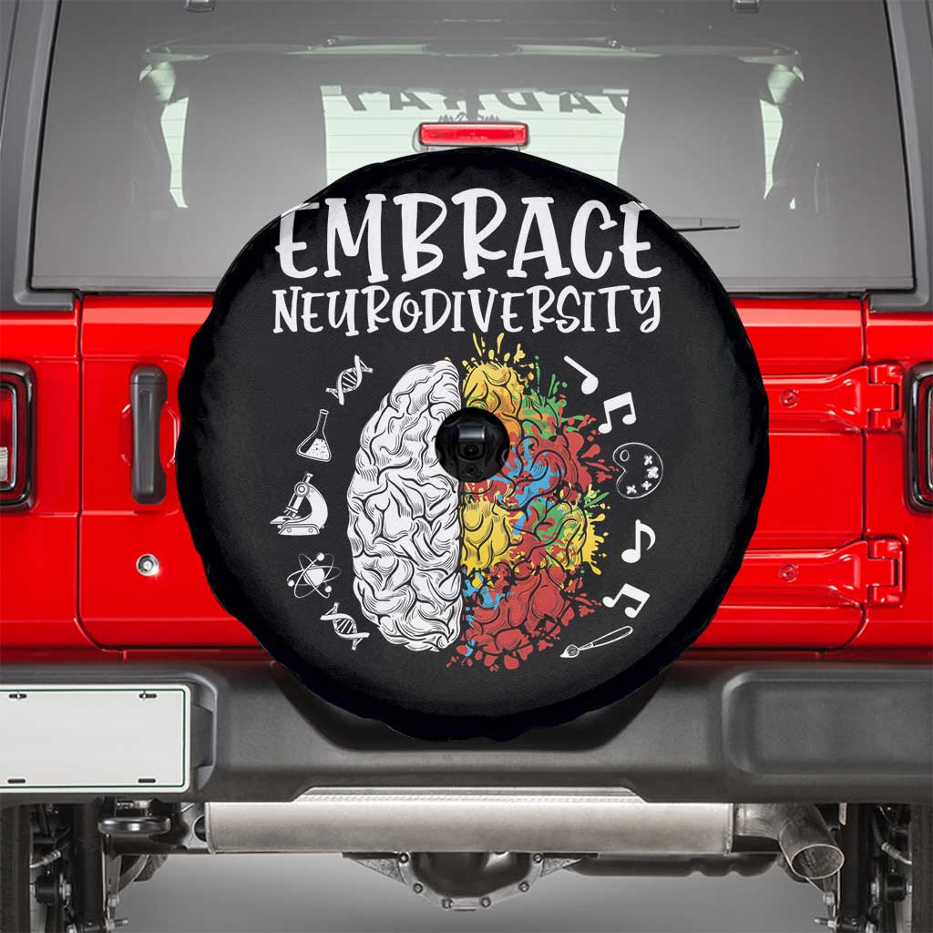 Embrace Neurodiversity Spare Tire Cover Autism Awareness ASD ADHD Acceptance