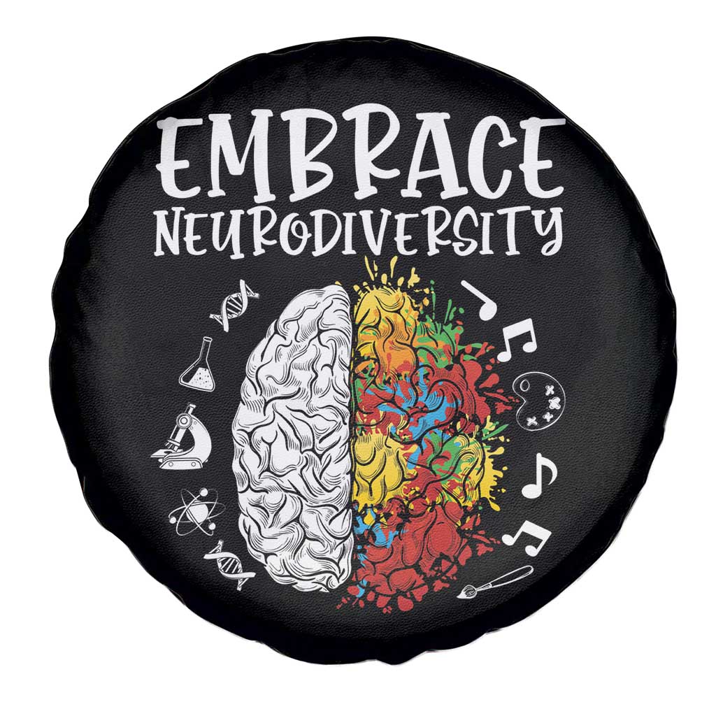 Embrace Neurodiversity Spare Tire Cover Autism Awareness ASD ADHD Acceptance
