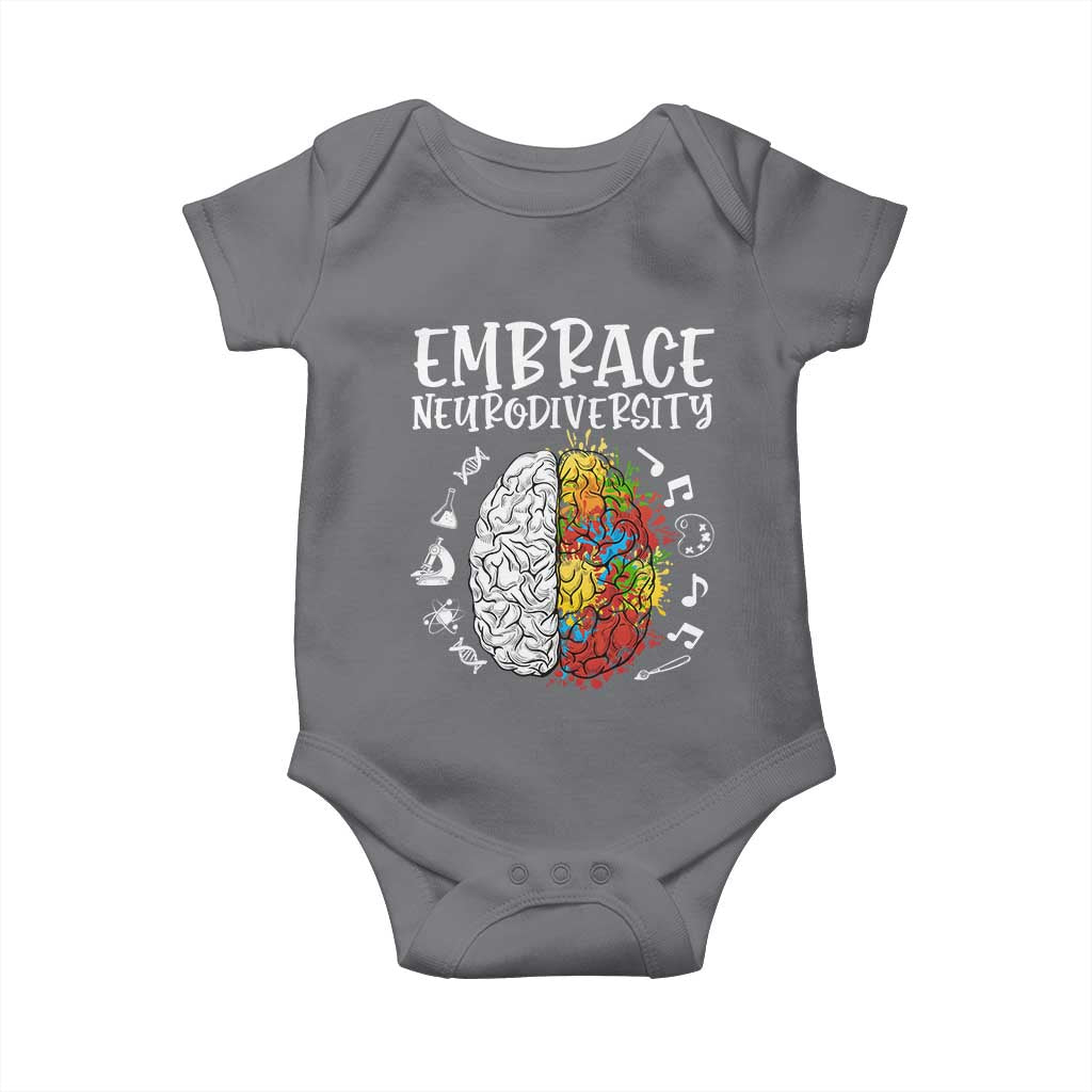 Embrace Neurodiversity Baby Onesie Autism Awareness ASD ADHD Acceptance