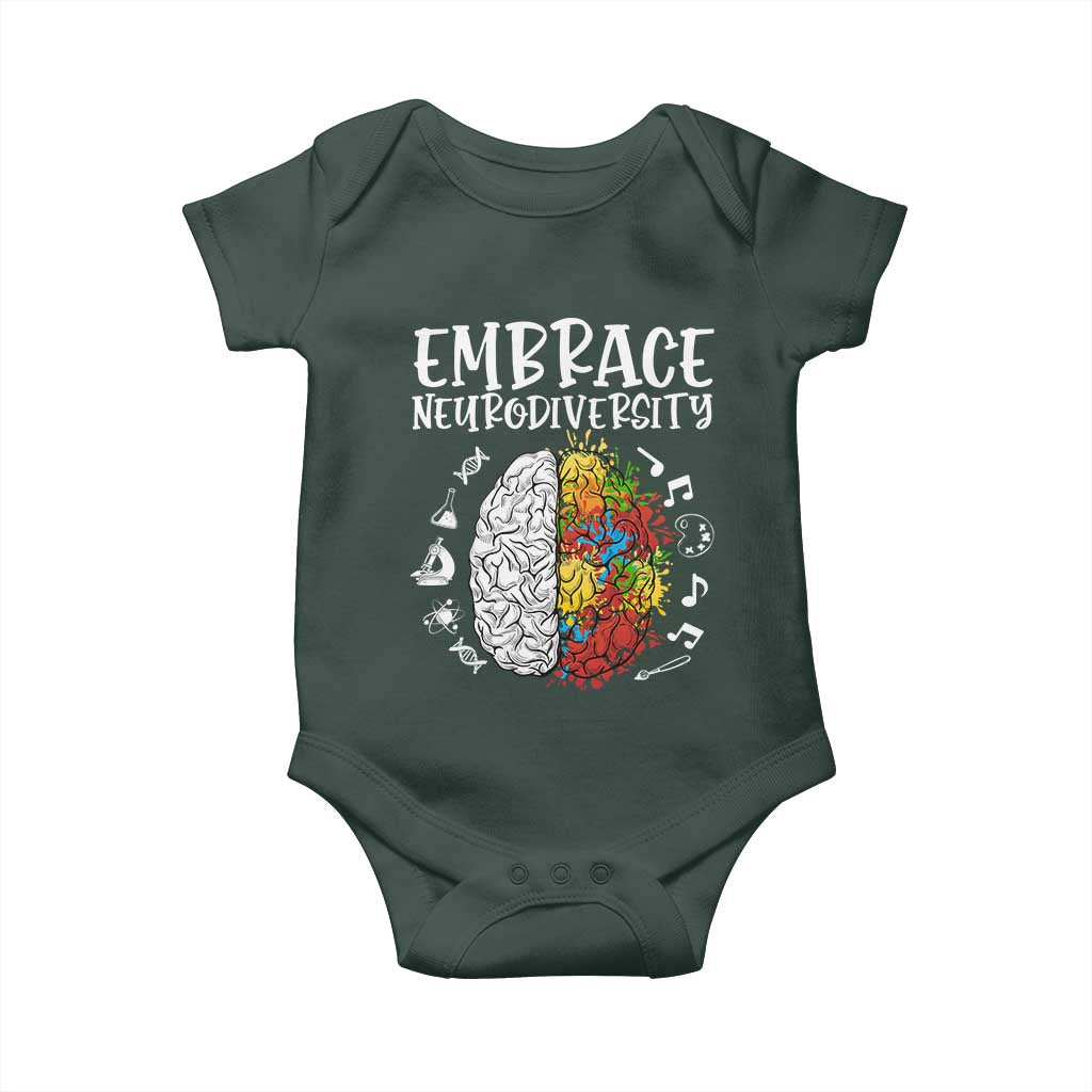 Embrace Neurodiversity Baby Onesie Autism Awareness ASD ADHD Acceptance