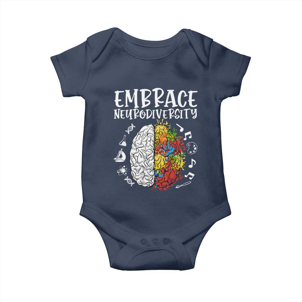 Embrace Neurodiversity Baby Onesie Autism Awareness ASD ADHD Acceptance