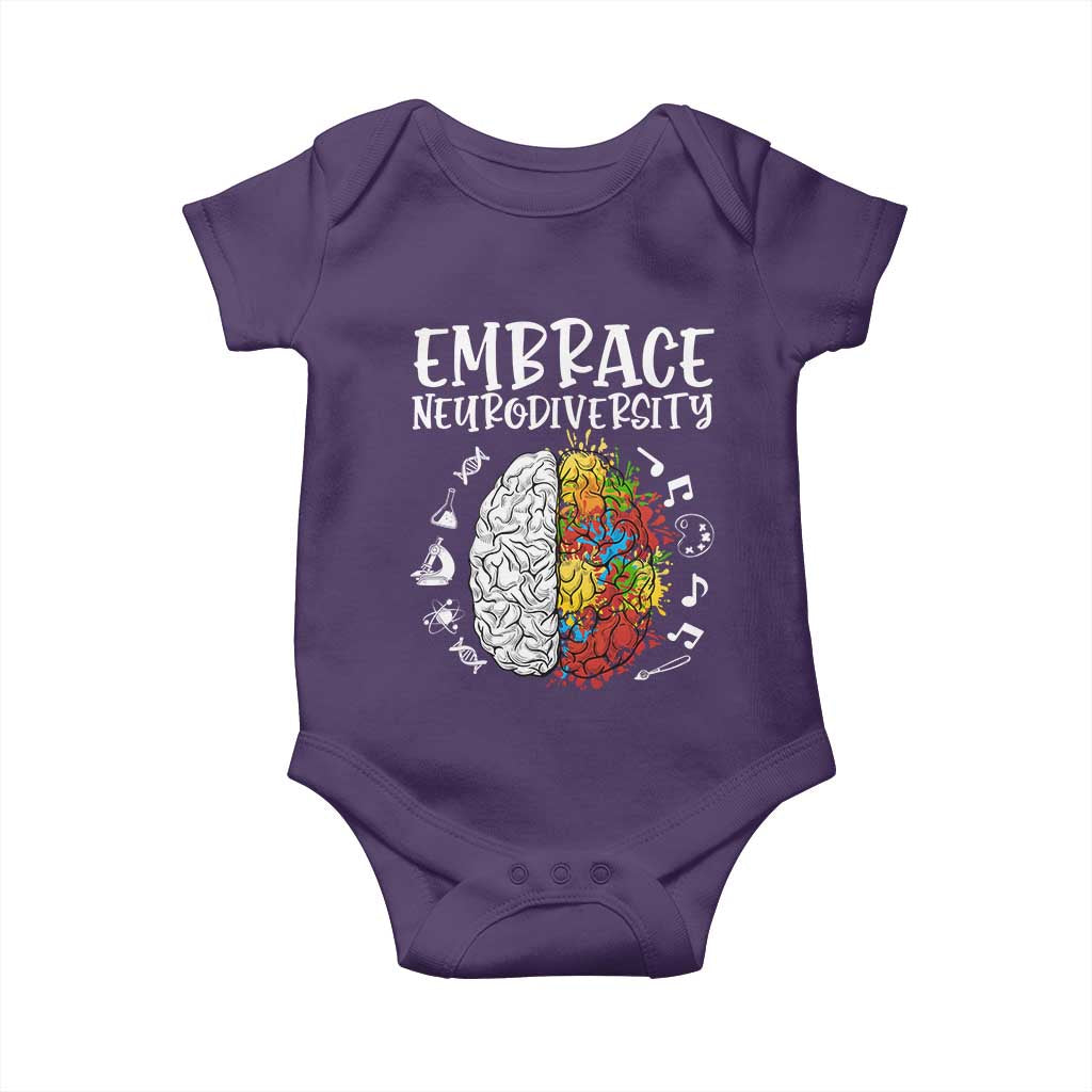 Embrace Neurodiversity Baby Onesie Autism Awareness ASD ADHD Acceptance