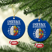 Embrace Neurodiversity Ceramic Ornament Autism Awareness ASD ADHD Acceptance - Wonder Print Shop