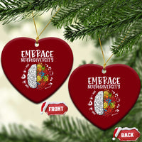 Embrace Neurodiversity Ceramic Ornament Autism Awareness ASD ADHD Acceptance - Wonder Print Shop