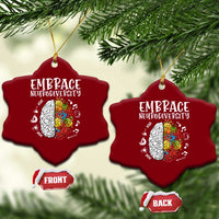 Embrace Neurodiversity Ceramic Ornament Autism Awareness ASD ADHD Acceptance - Wonder Print Shop