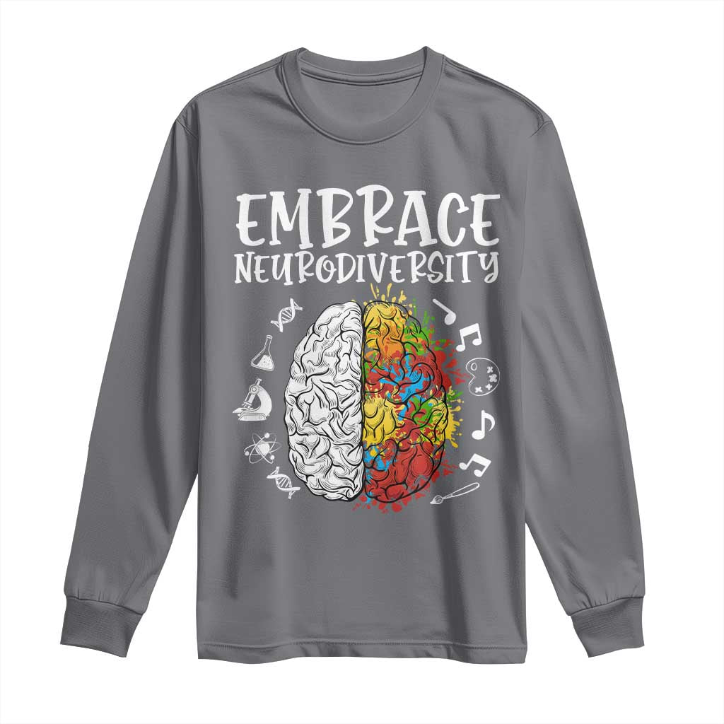 Embrace Neurodiversity Long Sleeve Shirt Autism Awareness ASD ADHD Acceptance