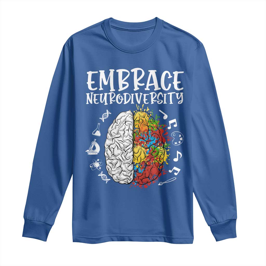 Embrace Neurodiversity Long Sleeve Shirt Autism Awareness ASD ADHD Acceptance