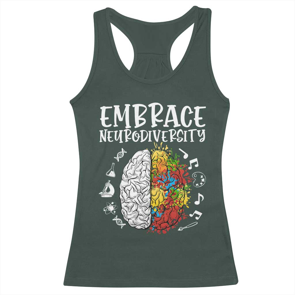 Embrace Neurodiversity Racerback Tank Top Autism Awareness ASD ADHD Acceptance