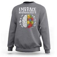 Embrace Neurodiversity Sweatshirt Autism Awareness ASD ADHD Acceptance