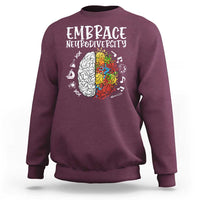 Embrace Neurodiversity Sweatshirt Autism Awareness ASD ADHD Acceptance