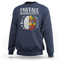 Embrace Neurodiversity Sweatshirt Autism Awareness ASD ADHD Acceptance