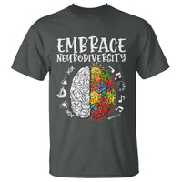 Embrace Neurodiversity T Shirt Autism Awareness ASD ADHD Acceptance