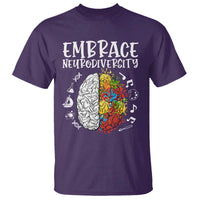 Embrace Neurodiversity T Shirt Autism Awareness ASD ADHD Acceptance