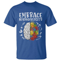 Embrace Neurodiversity T Shirt Autism Awareness ASD ADHD Acceptance