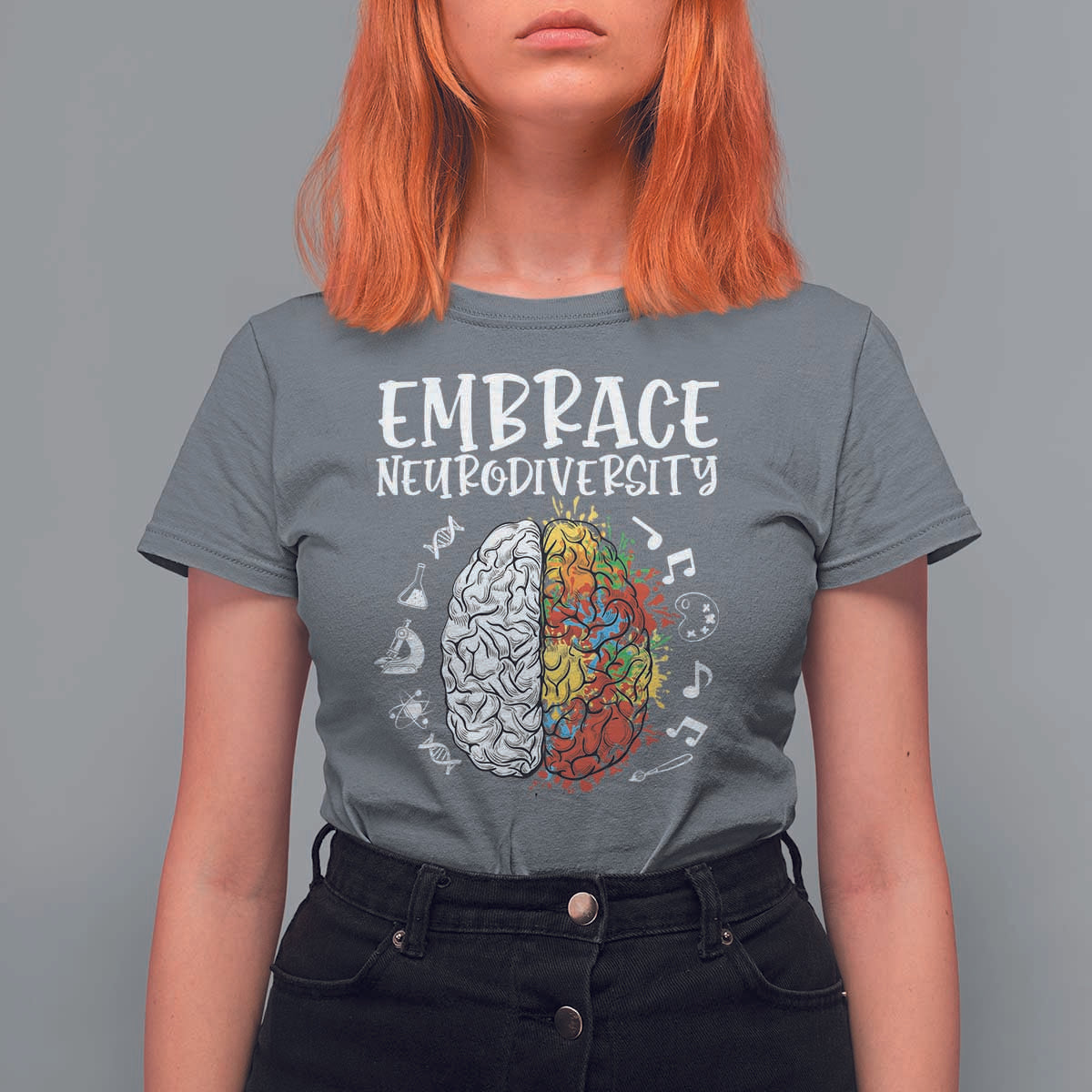 Embrace Neurodiversity T Shirt For Women Autism Awareness ASD ADHD Acceptance