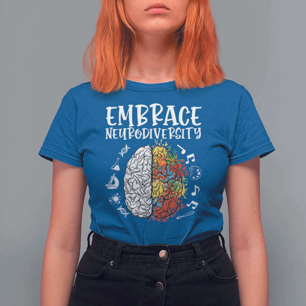 Embrace Neurodiversity T Shirt For Women Autism Awareness ASD ADHD Acceptance
