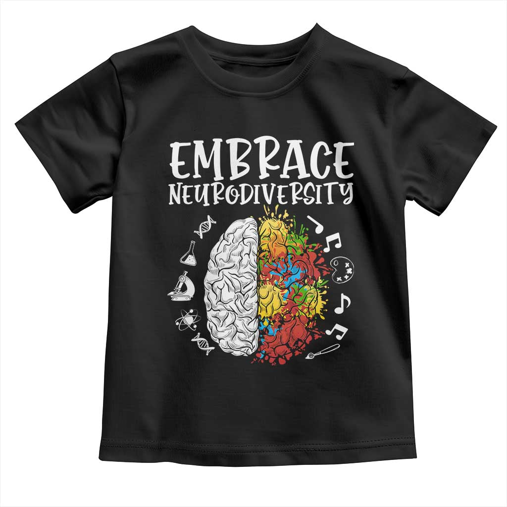 Embrace Neurodiversity Toddler T Shirt Autism Awareness ASD ADHD Acceptance