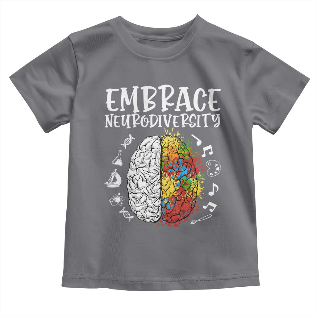 Embrace Neurodiversity Toddler T Shirt Autism Awareness ASD ADHD Acceptance
