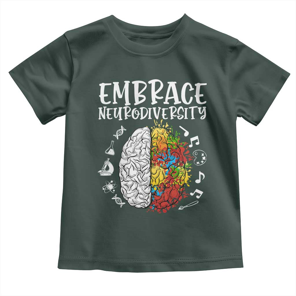 Embrace Neurodiversity Toddler T Shirt Autism Awareness ASD ADHD Acceptance