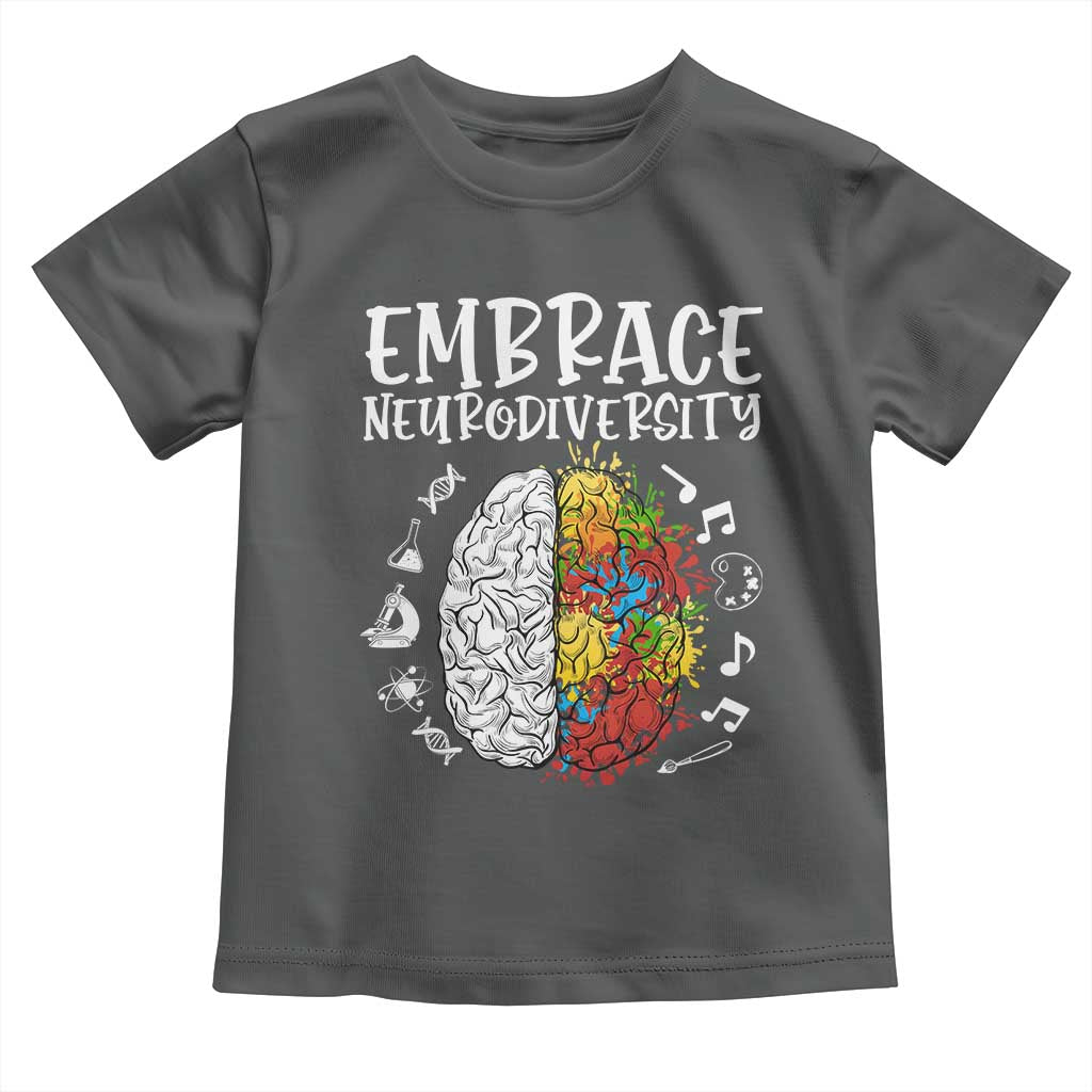 Embrace Neurodiversity Toddler T Shirt Autism Awareness ASD ADHD Acceptance