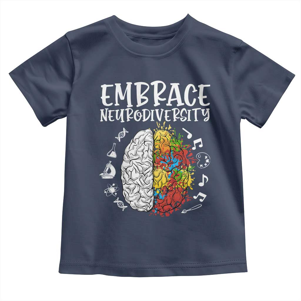 Embrace Neurodiversity Toddler T Shirt Autism Awareness ASD ADHD Acceptance