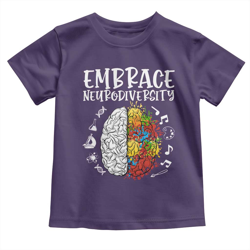 Embrace Neurodiversity Toddler T Shirt Autism Awareness ASD ADHD Acceptance