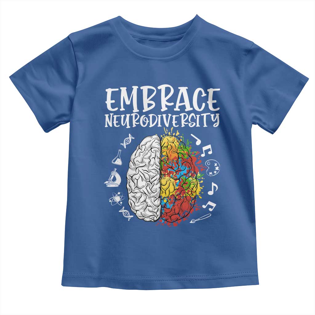 Embrace Neurodiversity Toddler T Shirt Autism Awareness ASD ADHD Acceptance