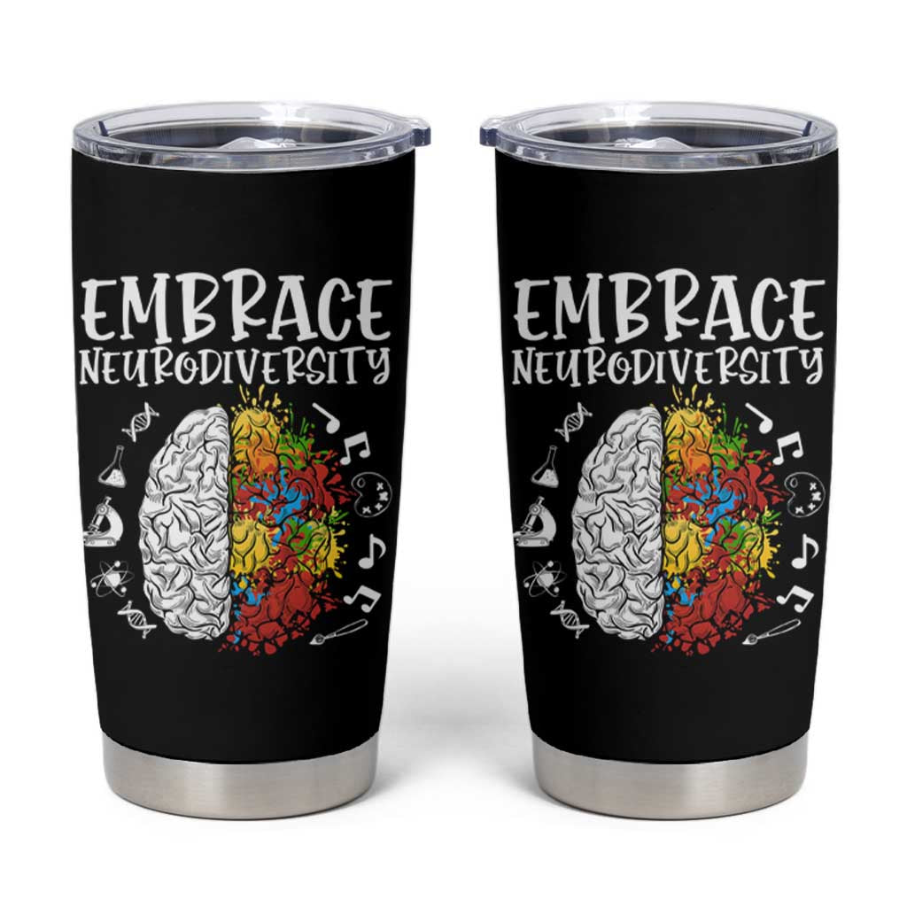 Embrace Neurodiversity Tumbler Cup Autism Awareness ASD ADHD Acceptance