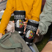 Embrace Neurodiversity Tumbler Cup Autism Awareness ASD ADHD Acceptance