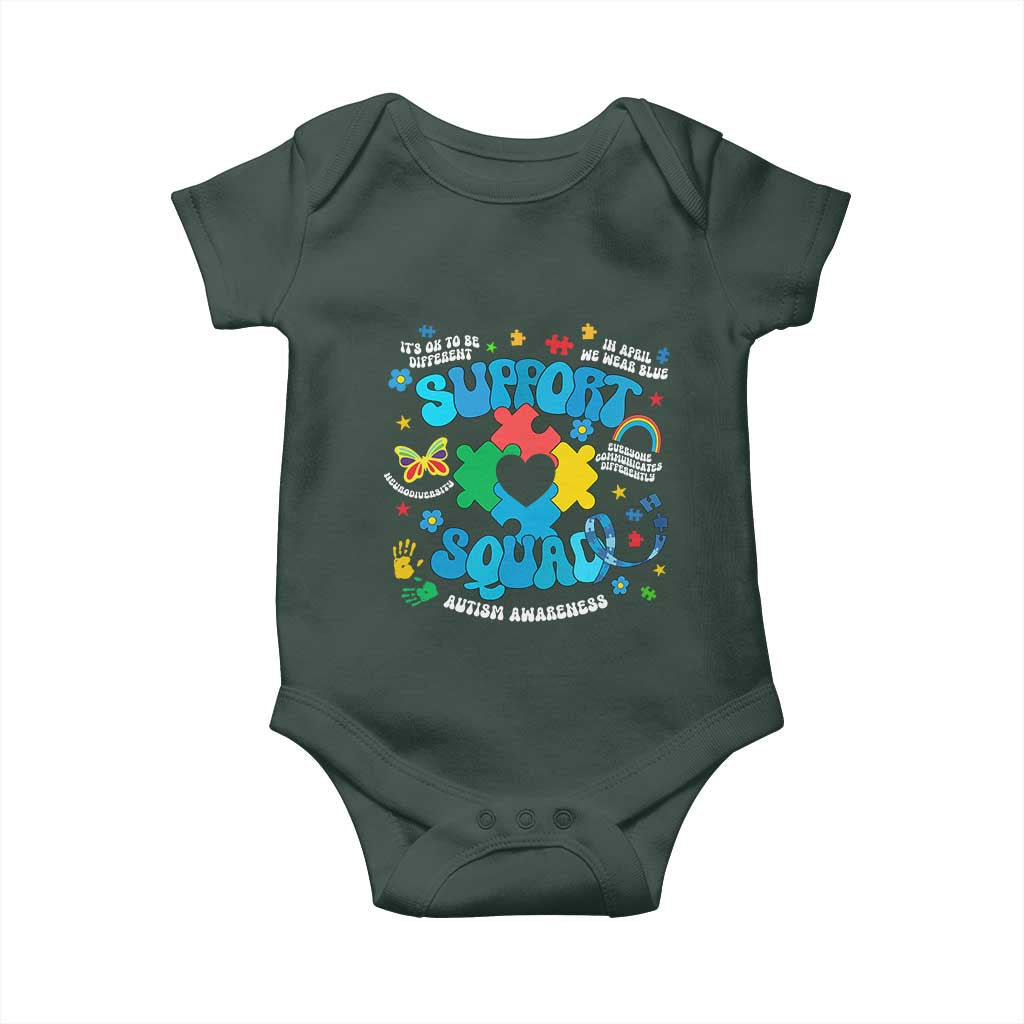 Autism Awareness Support Squad Baby Onesie In April We Wear Blue