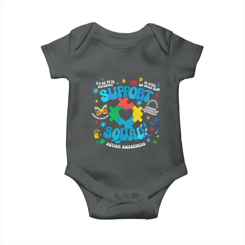 Autism Awareness Support Squad Baby Onesie In April We Wear Blue