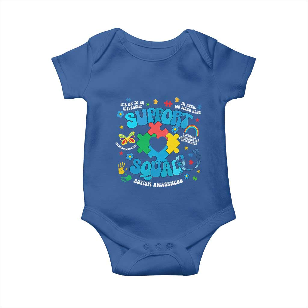 Autism Awareness Support Squad Baby Onesie In April We Wear Blue