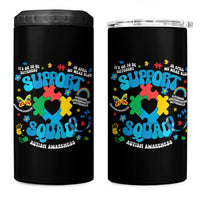 Autism Awareness Support Squad 4 in 1 Can Cooler Tumbler In April We Wear Blue