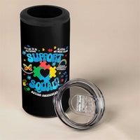 Autism Awareness Support Squad 4 in 1 Can Cooler Tumbler In April We Wear Blue