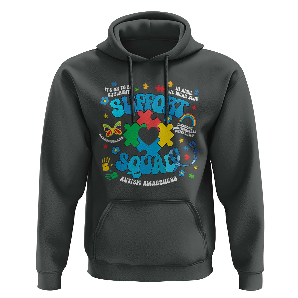 Autism Awareness Support Squad Hoodie In April We Wear Blue