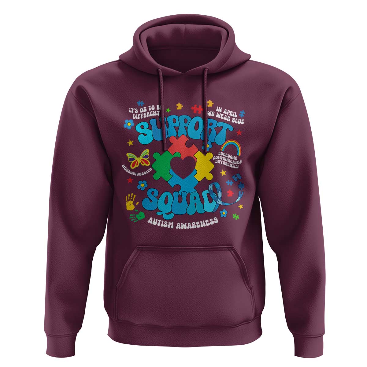 Autism Awareness Support Squad Hoodie In April We Wear Blue