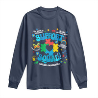 Autism Awareness Support Squad Long Sleeve Shirt In April We Wear Blue