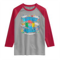 Autism Awareness Support Squad Raglan Shirt In April We Wear Blue