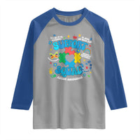Autism Awareness Support Squad Raglan Shirt In April We Wear Blue