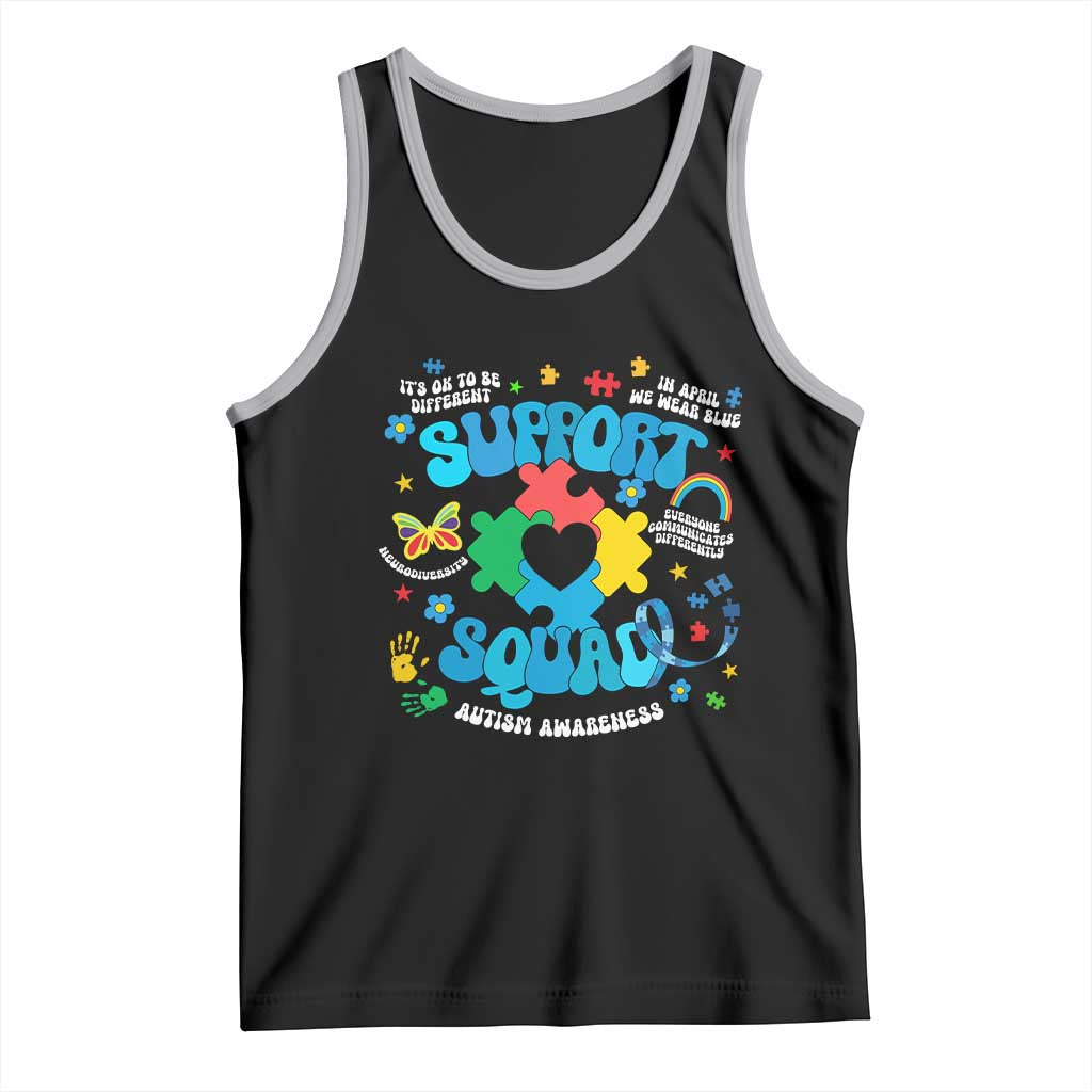 Autism Awareness Support Squad Tank Top In April We Wear Blue