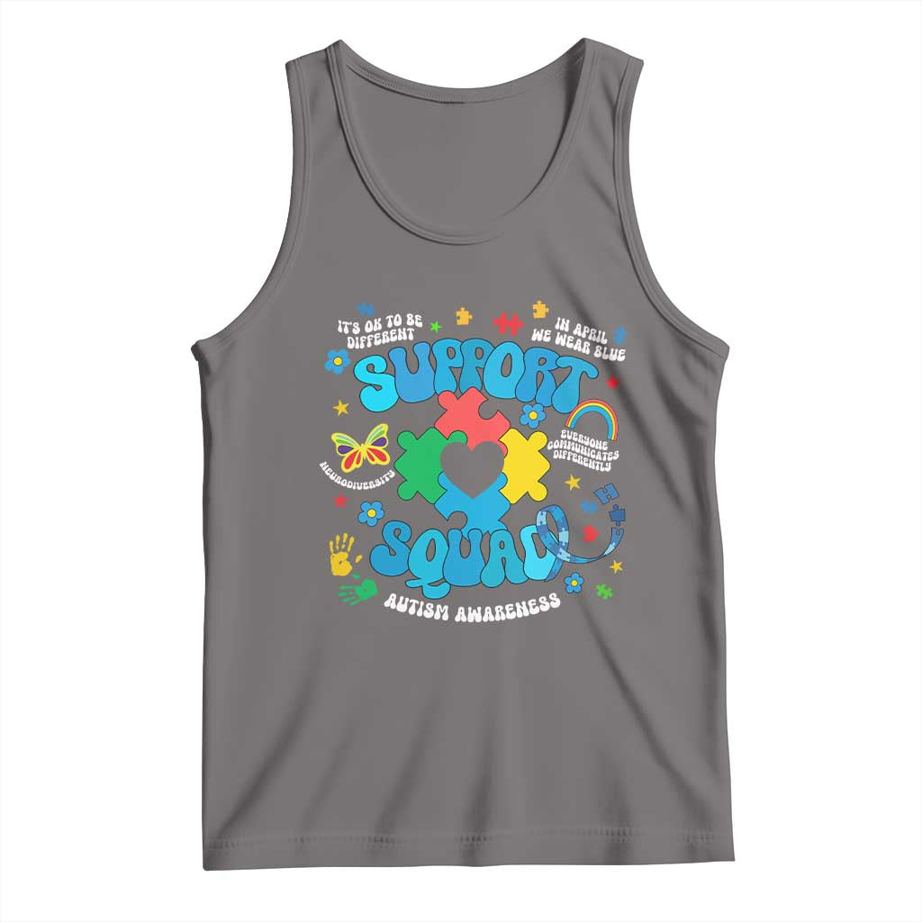 Autism Awareness Support Squad Tank Top In April We Wear Blue