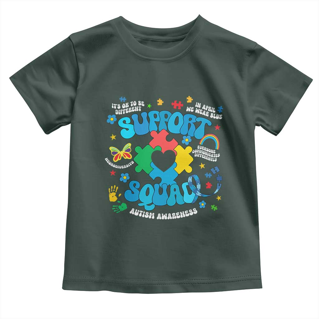 Autism Awareness Support Squad Toddler T Shirt In April We Wear Blue