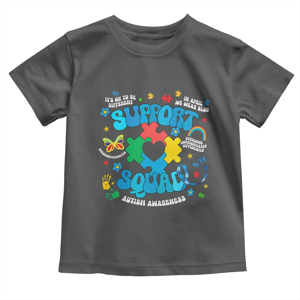 Autism Awareness Support Squad Toddler T Shirt In April We Wear Blue