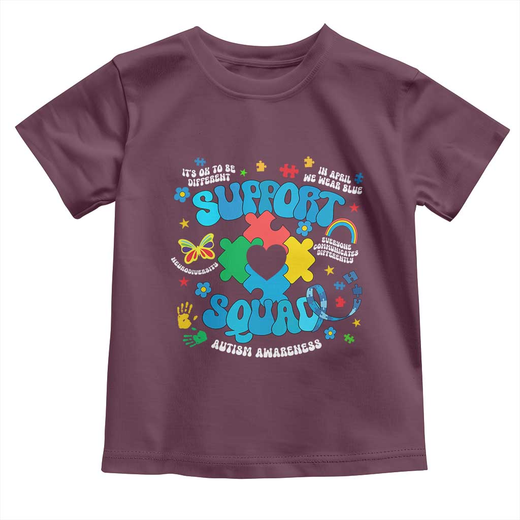 Autism Awareness Support Squad Toddler T Shirt In April We Wear Blue