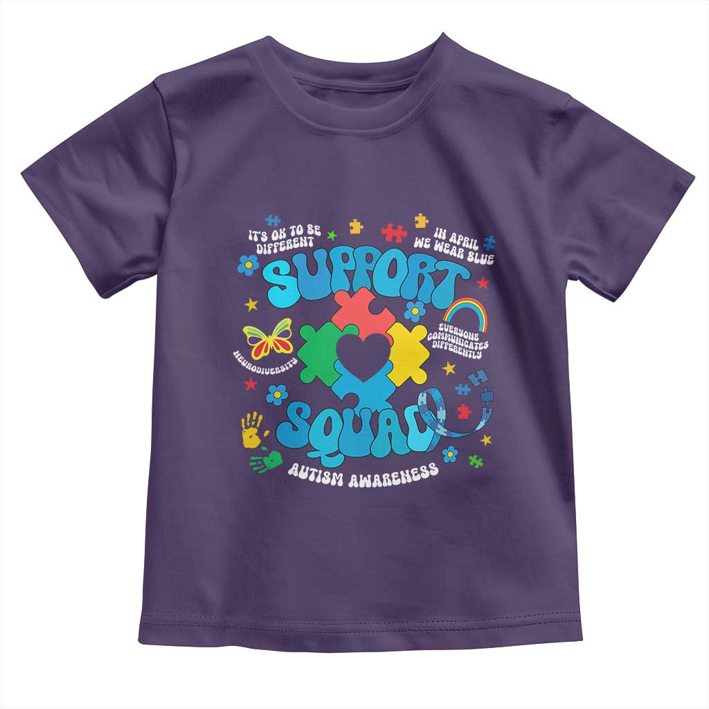 Autism Awareness Support Squad Toddler T Shirt In April We Wear Blue