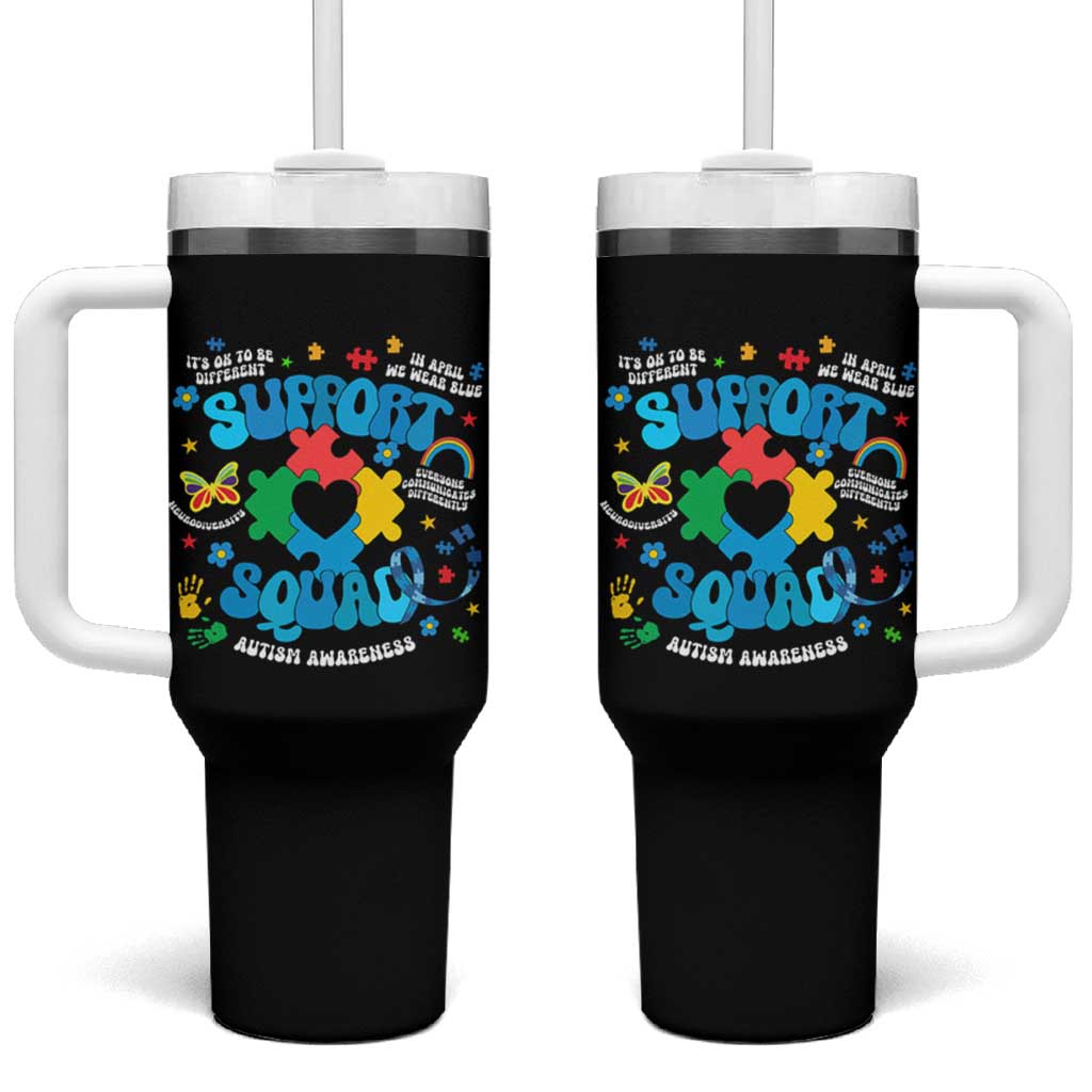 Autism Awareness Support Squad Tumbler With Handle In April We Wear Blue